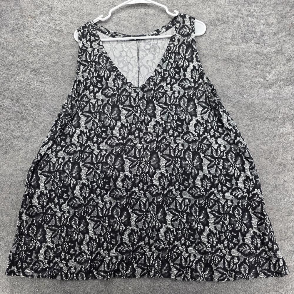 Lane Bryant Tank Top Womens 18/20 Floral Lace Sleeveless Stretch Blouse Plus